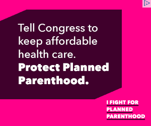 Example of a political advocacy ad served in a mobile app, promoting a specific political cause and urging readers to contact Congress