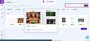 AdWatch search by keyword